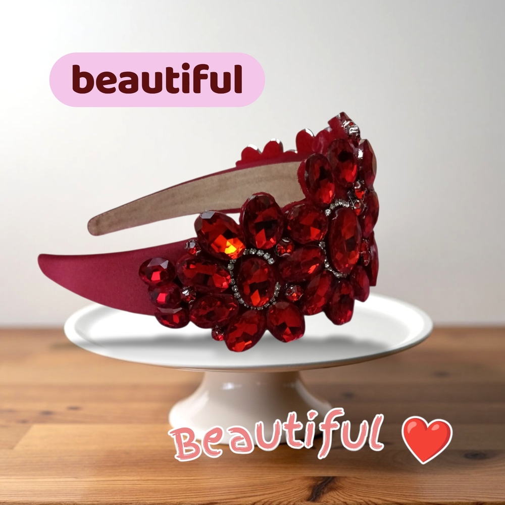 Red Gemstone Headband